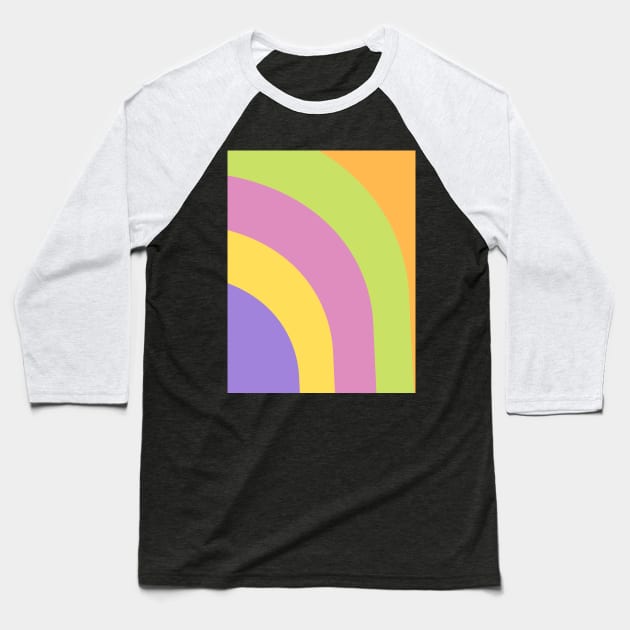 Boho good vibes aura rainbow pattern Baseball T-Shirt by Word and Saying
